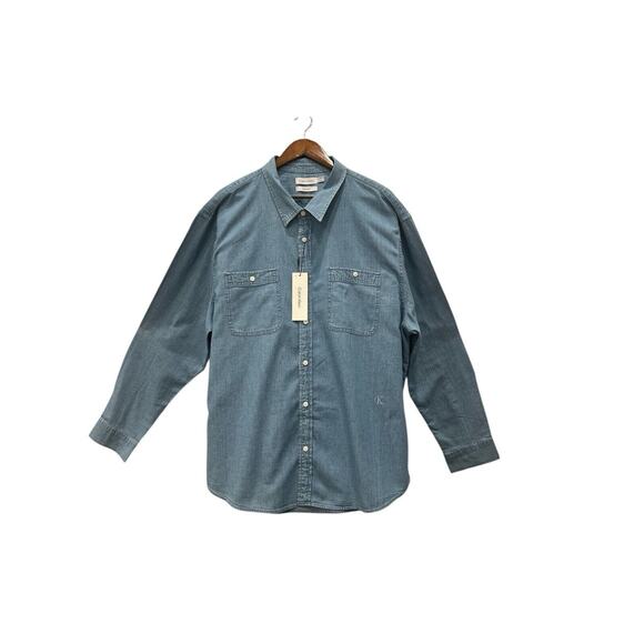 Cavin Klein Other - Calvin Klein Classic Denim Button -Down Shirt Relaxed Fit Size XXL